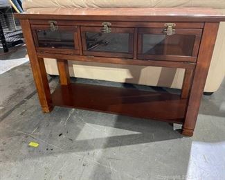 Console Table with 3 Drawer Storage and Shelf