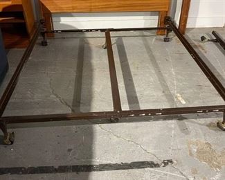 Danish MCM Teak Full Size Headboard Plus Metal Frame