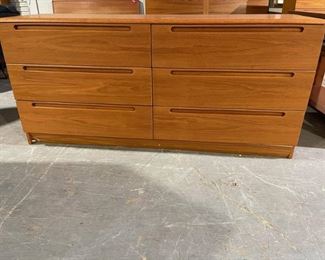 MCM Danish Teak 6 Drawer Dresser by Jesper