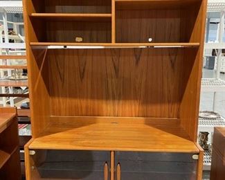 MCM Dutch Made Hutch Media Cabinet in Teak Finish