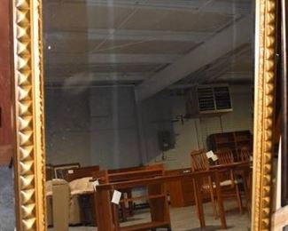 Ornate Gilt Rectangular Wood Wall Mirror