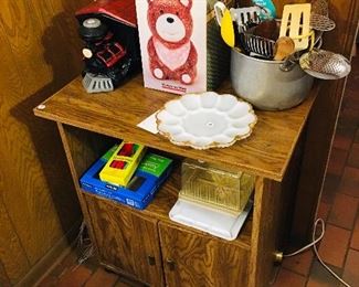 Microwave cart, cookie jars