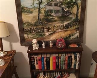 Bookshelf, picture, books