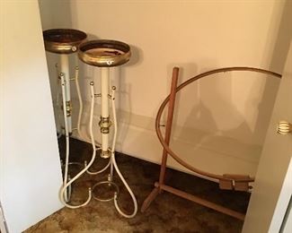 Plant stands, quilt frame