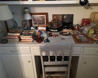 Boy Scout books, sewing supplies