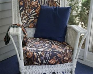 Vintage wicker rocker