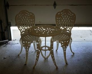 Bistro table and chairs