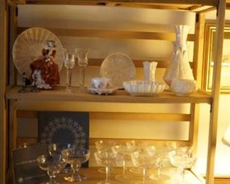 Steuben sherbets, Waterford, Belleek