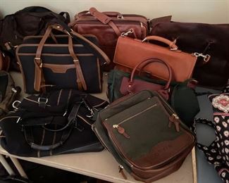 many fine leather and canvas bags....Orvis, J W Hulme, Ralph Lauren, Ghurka and many others