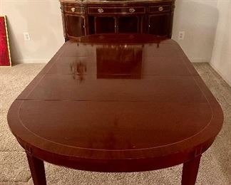 Hickory- White sideboard and extension dining table