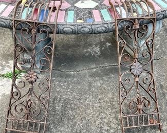 ANTIQUE WROUGHT IRON FENCE PANELS