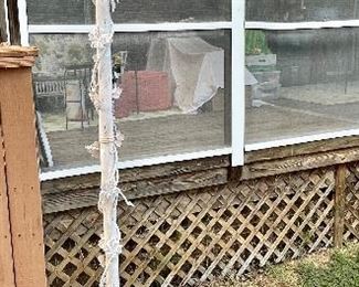 VINTAGE WROUGHT IRON 2-SHINGLE/SIGN POST