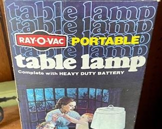 *NIB  RAY-O-VAC TABLE LAMP