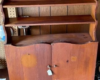 VINTAGE WALL SHELF CABINET