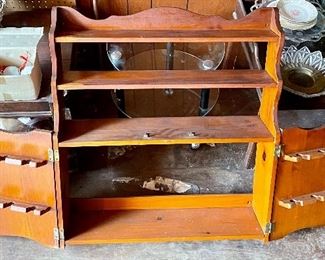 VINTAGE WALL SHELF/PIPE CABINET