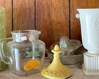 MISCELLANEOUS VINTAGE GLASSWARE

**Some the items in this group have been SOLD. 