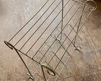 VINTAGE WIRE RECORD SHELF/RACK