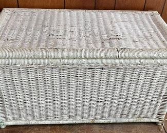 VINTAGE WICKER TRUNK