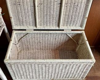 VINTAGE WICKER TRUNK