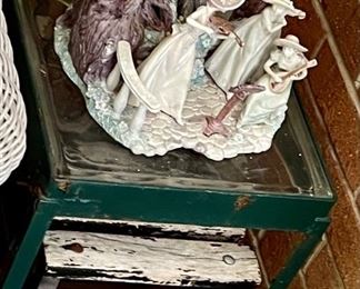 WATER FOUNTAIN, METAL/GLASS SIDE TABLE/PLANT STAND, 

SMALL WOODEN PLANT STAND(**SOLD)