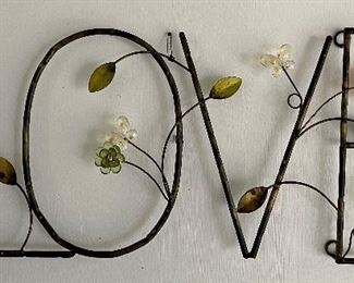 METAL "LOVE" WALL DECOR