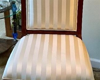 BEAUTIFUL SATIN STRIPE SIDE CHAIR
