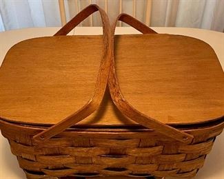 VINTAGE PICNIC BASKET W/ALL THE STUFF!