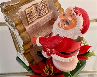 VINTAGE SANTA PLAYING ORGAN DECOR