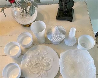 VINTAGE MILK GLASS