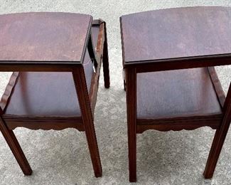ANTIQUE STEP-DOWN END TABLES
