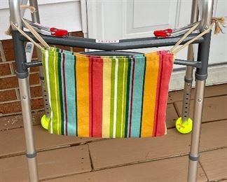 FOLDING WALKER W/HANDY BAG AND TENNIS BALLS
