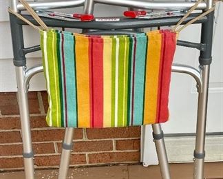FOLDING WALKER W/HANDY BAG AND TENNIS BALLS