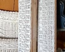 BEAUTIFUL VINTAGE QUEEN WICKER BED W/RAILS