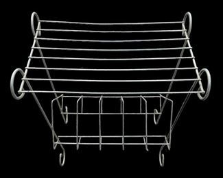 VINTAGE WIRE RECORD ALBUM RACK