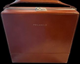 POLAROID LAND CAMERA  "800" W/LEATHER CASE AND ACCESSORIES