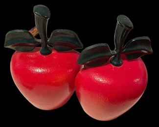 CAST IRON APPLE BOOKENDS