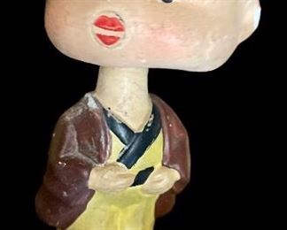 VINTAGE CHALKWARE "KISS ME" BOBBLEHEAD