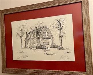FRAMED, SIGNED, NUMBERED 120/250 "FIRE STATION #4" by CAROL BROOKS, 1990