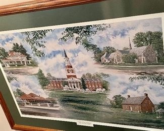 LARGE FRAMED HIGH POINT, NC COLLAGE PRINT