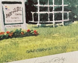 SIGNED, NUMBERED 122/250 "JACK and JILL" PRESCHOOL, HIGH POINT, NC by GREGORY ALDRIDGE