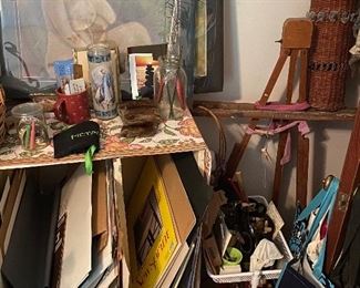 Take it easel, there are plenty of art supplies for everyone.