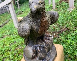 Proud cement eagle.