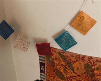 Burning sage as offering to house.