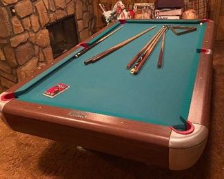 Amazing mid century Saunier-Wilhelm billiards table.