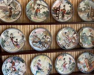 Beauties of the Red Mansion complete plate set.