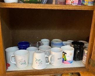 The always cool mushroom canisters along with some truly choice coffee cups.