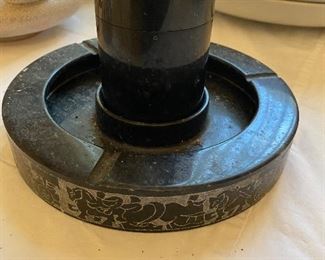 Black marble ashtray/incense smoker.