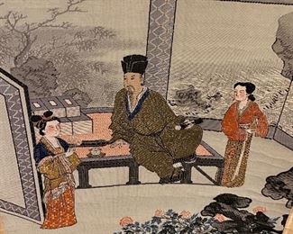 This artwork is in the style of Tang. Makes perfect sense as it looks like the dude is about to make a mic drop after dropping some sweet lyrics in the style of the Wu-Tang Clan.