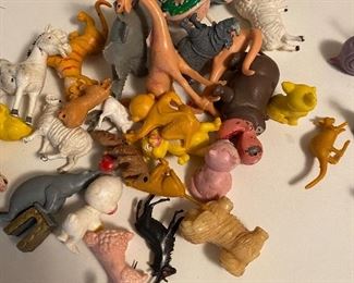 Tiny plastic figurines.
