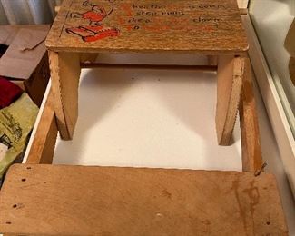 Children's seat/step stool.